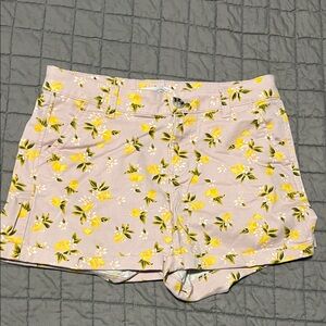 SO Pink Lemon-Print Women’s Jean Shorts